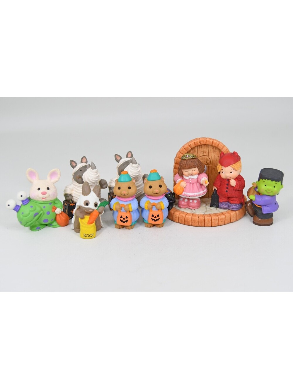 Hallmark Halloween Merry Miniatures Figure Lot 10 Animal Costume VTG 1980s 1990s